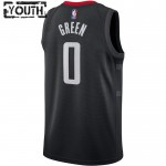 Maillot NBA Houston Rockets Jalen Green 0 Jordan 2022-23 Statement Edition Noir Swingman - Enfant